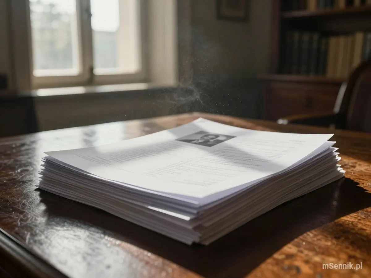 Interpretacja snu: Cv (Curriculum Vitae) - scenariusz z życia codziennego