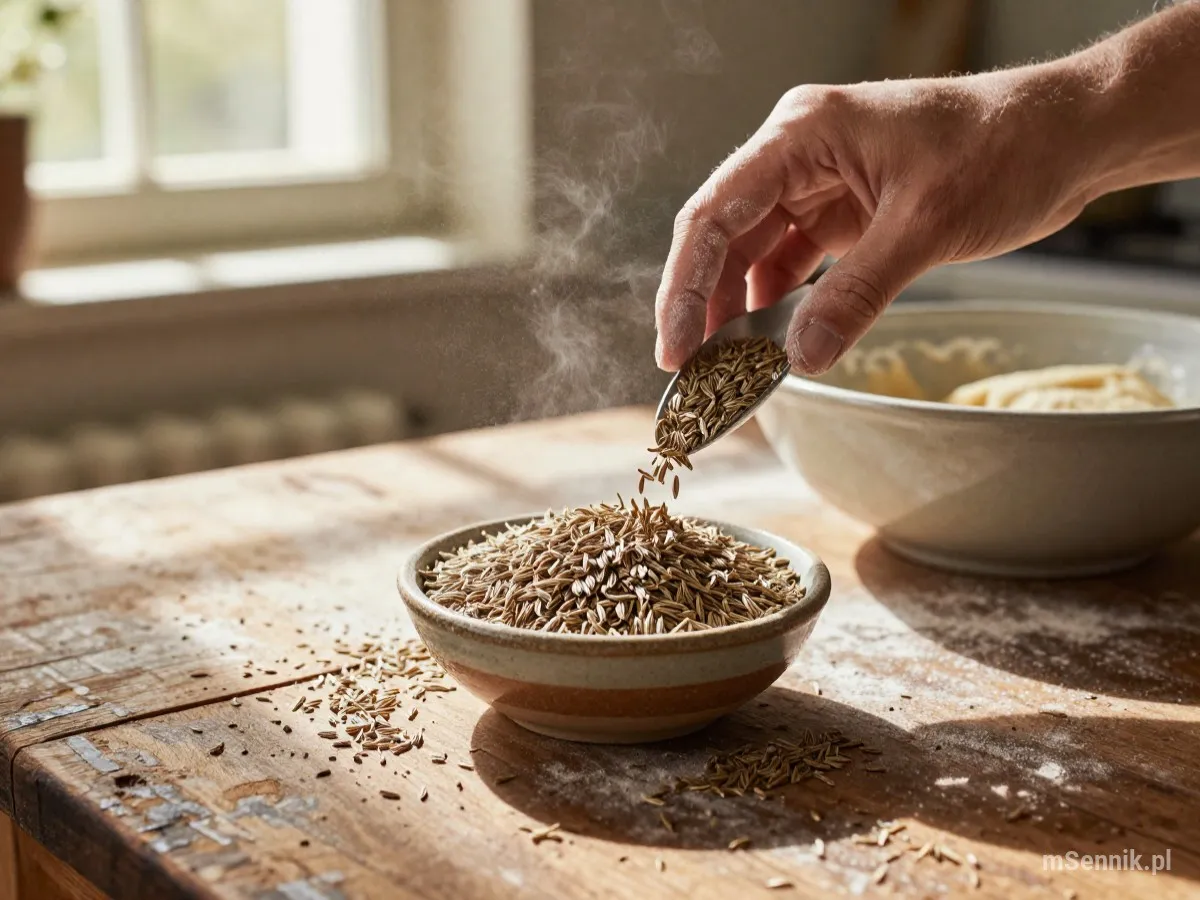 Interpretacja snu: Kminek - scenariusz z życia codziennego