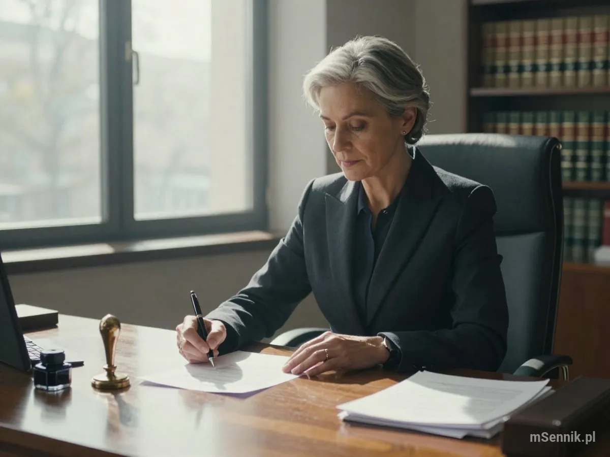 Interpretacja snu: Notariusz - scenariusz z życia codziennego