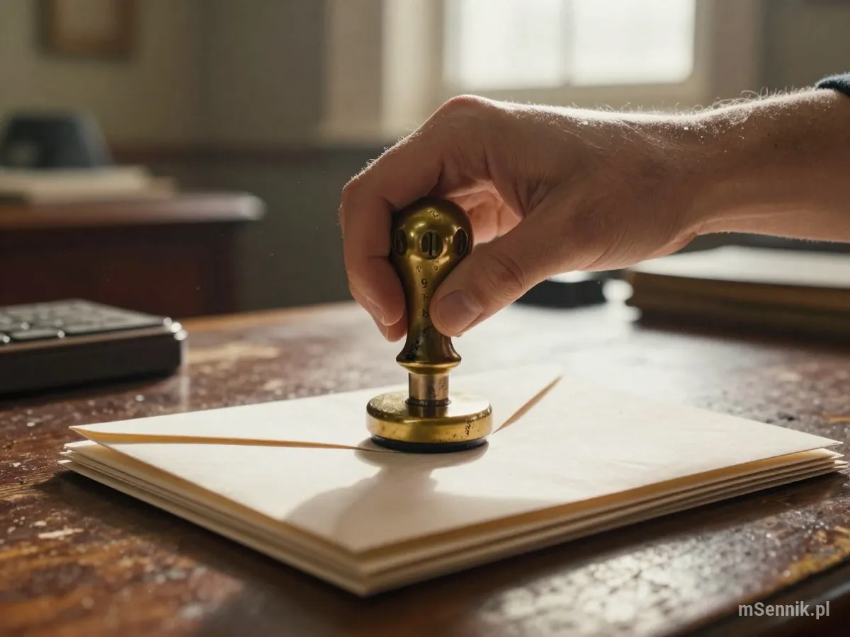 Interpretacja snu: Pieczątka - scenariusz z życia codziennego