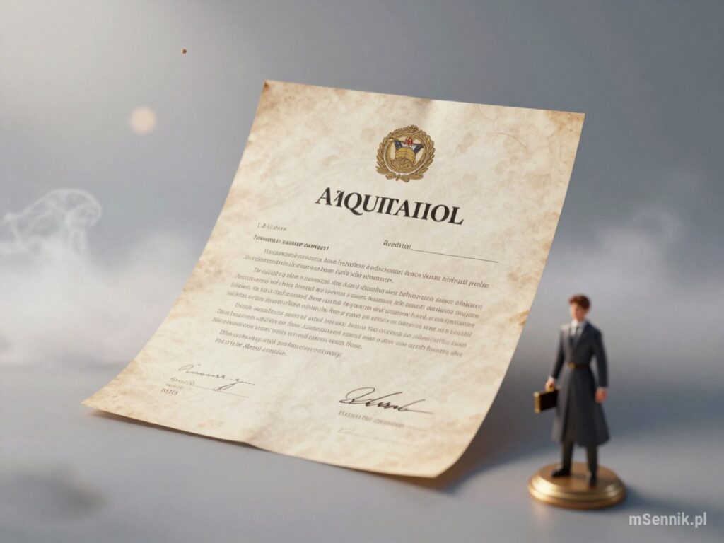 Sennik Uniewinnienie - znaczenie snu