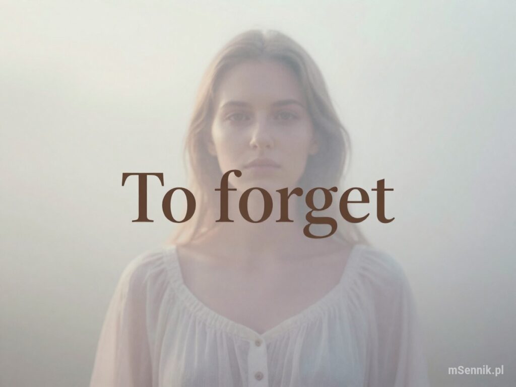 Sennik Zapomnieć - znaczenie snu