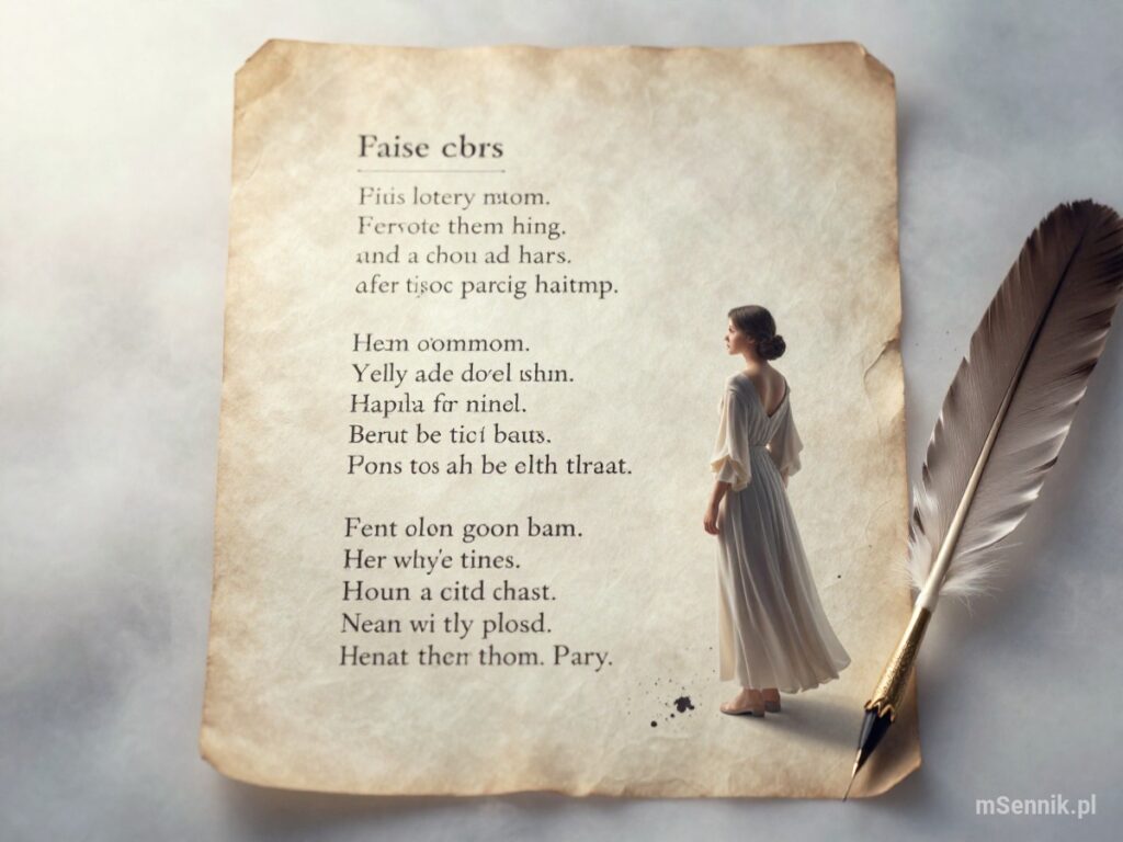 Sennik Wiersz - znaczenie snu