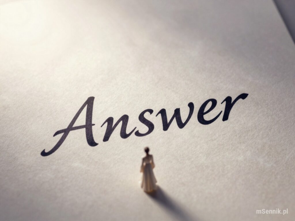 Sennik Odpowiedź - znaczenie snu